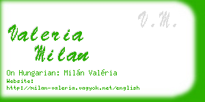 valeria milan business card
