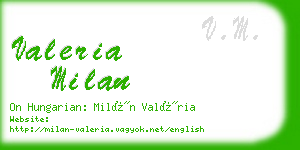 valeria milan business card